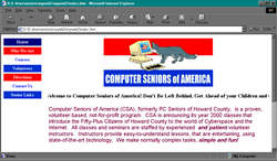 Screenshot of Computer Seniors of America