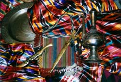 Collage of Uzbek artifacts