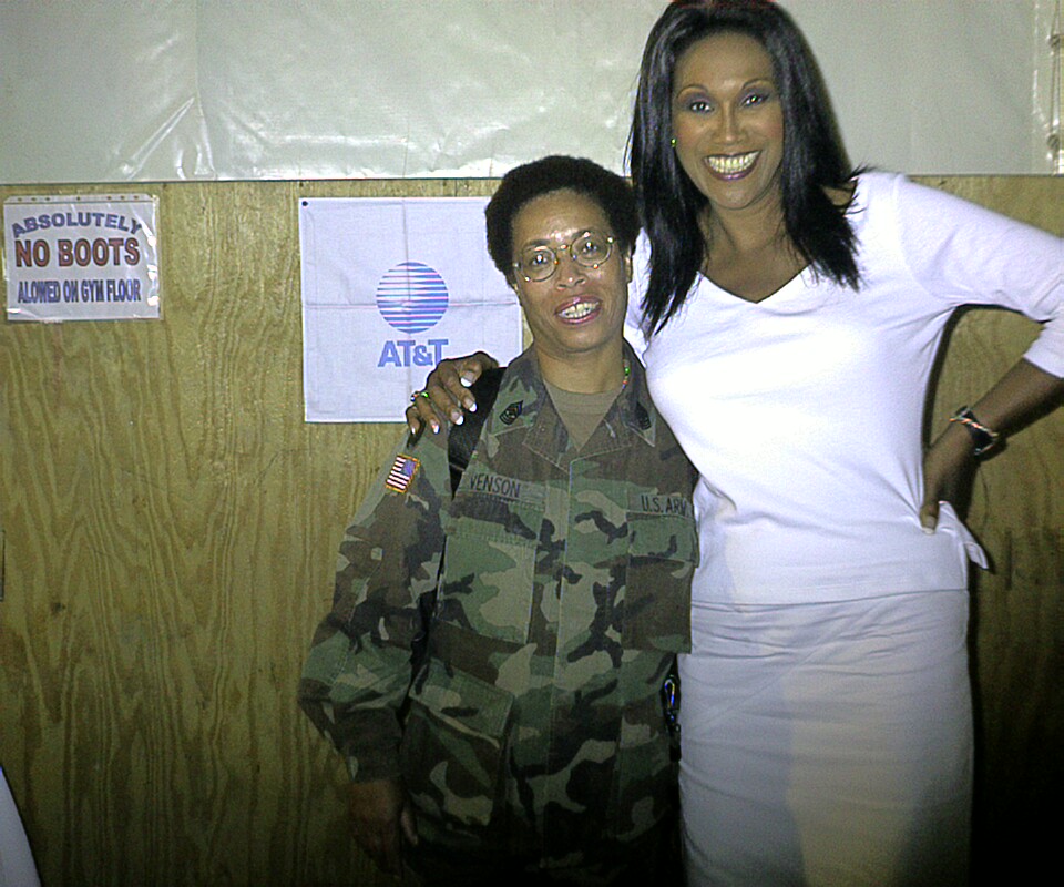 Sheila with Ruth Pointer of Pointer sisters