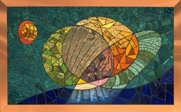 Picture of "Before the Wind" a colored mirror mosaic.  CLICK HERE