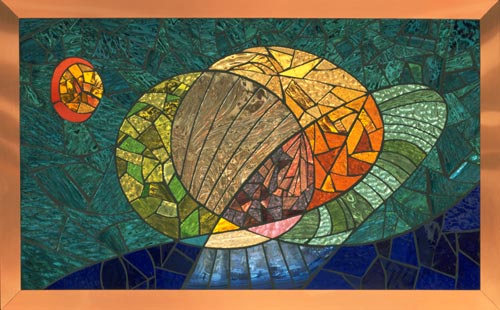 Picture of "Before the Wind" a colored mirror mosaic by Toby Mason