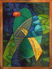 Picture of "The Watershed" a colored mirror mosaic.  CLICK HERE