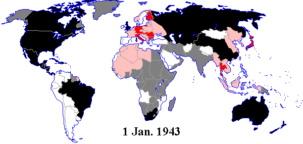 Relative manpower mobilized by the warring nations: