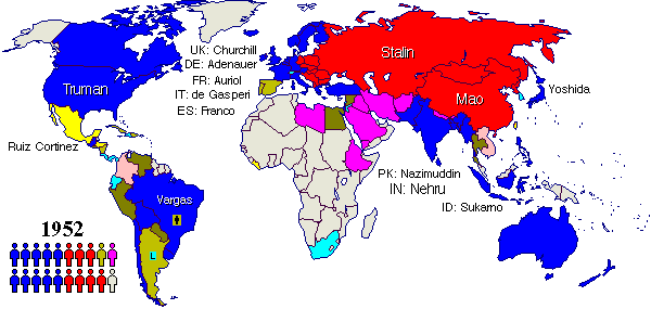 map of the world in 1950 Map Political Systems Of The World In The 1950s map of the world in 1950