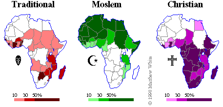 Map Religion In Africa