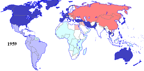 Map Cold War 1945 1960