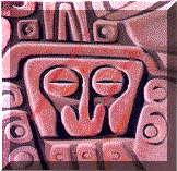 The bat-like Aztec god of Rain, Huitzilopochtli (pronounced "witch-la-poach-lee").