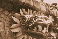 Kukulkan, from the steps of the Pyramid of the Sun, Teotihuacan