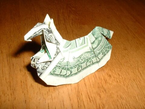 dollar origami horse