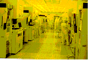 a typical semiconductor cleanroom
