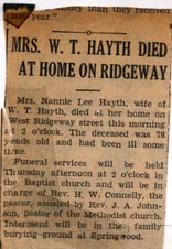 Nannie's Obituary 